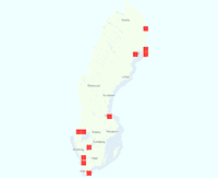 Rasterkarta över utbredningen av Sandhumla